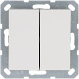 Кнопка 2-кл. 10А IP20 с переключающим контактом механизм бел. глянцевый Jasmart G3020W 1944973