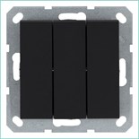 Выключатель 3-кл. 10А IP20 механизм черн. матовый soft touch Jasmart G3031PB 1944946