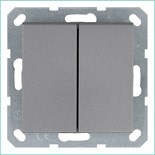 Переключатель проходной 2-кл. 10А IP20 механизм алюм. Jasmart G3022S 1945007