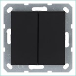 Переключатель проходной 2-кл. 10А IP20 механизм черн. матов. soft touch Jasmart G3022PB 1945012