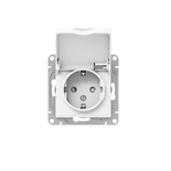 Розетка СП Эпика 16А IP44 с заземл. защ. шторки с крышкой механизм бел. EKF UP1-SOW-111-44 1971448