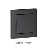 Выключатель 1-кл. AtlasDesign Smart 10А (сх. 1) L+N с подсветкой Zigbee механизм карбон SE ATN001013Z 1955212