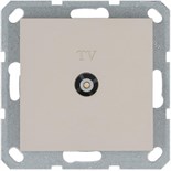 Розетка телевизионная проходная TV Ф9.5мм механизм тауп Jasmart G6002T 1945201