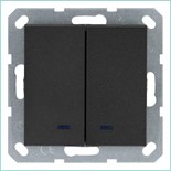 Выключатель 2-кл. 10А IP20 с подсветкой механизм антрацит Jasmart G3023NB 1944936