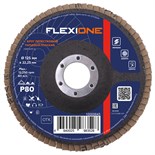 Круг лепестковый плоский оксид алюминия (125x22 мм; Р80) Flexione 10000645 FLX0001055