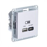 Розетка USB AtlasDesign тип A+C 45Вт QC PD высокоскор. ЗУ механизм жемчуж. SE ATN000429 1668214