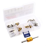 JTC-6250 - Набор золотников для кондиционера (R12/R134A 33шт. FORD, BMW, CITROEN, HYUNDAI, MERCEDES) JTC - 34 золотника в комплекте

Типы золотников:

R12 x 10
R134a x 5
Ford/Citroen x 4
Hyundai x 4
R134a M8 x 4
R134a M10 x 3
Bezn/BMW x 3
Съемн JTC-6250