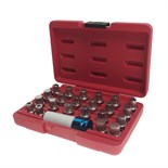 JTC-6743 - Набор головок для секретных болтов 23 предмета (VW) JTC - 
Длина: 32 мм, НЕХ: 17 мм.
Комплектация: 22 шт. ударные головки для литых дисков #51/6РТ, #52/7РТ, #53/ВРТ, #54/9РТ, #55/10РТ, #56/11РТ,#57/18РТ, #58/13РТ, #59/14РТ, #f30/15PT, #f31/16PT JTC-6743