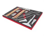 JTC-UB3013 - Набор инструментов 13 предметов слесарно-монтажный для кузовных работ в ложементе JTC - В комплекте:

Молоток рихтовочный большой горизонтальный - 1 шт.
Молоток рихтовочный большой вертикальный - 1 шт.
Молоток рихтовочный с острым бойком  JTC-UB3013