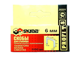 Скобы для степлера 6 мм оцинкованные 1000 шт SKRAB 35231 35231