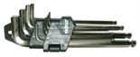 Ключи шестигранные 1-10 мм 9 шт хром-ванадий короткие с шаром 44720 44720