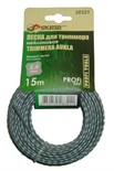 Леска для триммера 2,4 мм x 15 м витая СЕРАЯ ПРОФИ SKRAB 28321 28321