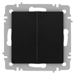 Выключатель Accent 6-104-05 двойн. 10А-250В IP20 СУ AL/CU антрацит Intro Б0063488 1931324