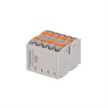 Блок распределительный зажим push-in 10 точек подключения 25кв.мм сер. DKC DTP1-010-04SPUG 1898757
