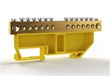 Шина PE "земля" на DIN-изоляторе 8х12мм 14 отвер. латунь TOKOV ELECTRIC TKE-BCB-812-14-DIN/PE 1855434