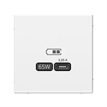 Розетка USB ArtGallery тип C 65Вт QC PD высокоскор. ЗУ механизм бел. SE GAL000127 1823483