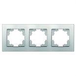 Рамка 3-м Афина универс. серебр. Universal A0045-S 1734343