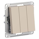 Выключатель 3-кл. AtlasDesign (сх. 1+1+1) 10AX механизм песочн. SE ATN001231 1712762