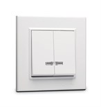 Выключатель 2-кл. СП Karea 10А IP20 с подсветкой бел. Makel 56001023 1599733