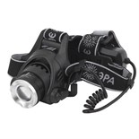Фонарь аккумуляторный налобный GA-805 CREE 5Вт регулир. фокус литиевый аккум. 2.5А.ч алюм. USB пластик. (кор.) Эра Б0039625 561344