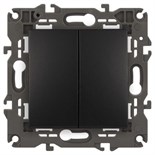 Переключатель 2-кл. СП Elegance 14-1106-05 10А IP20 250В 10AX механизм антрацит Эра Б0034247 1231917