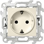 Розетка 1-м СП Simon 24 16А IP20 2P+E Push&Go защ. шторки механизм сл. кость Simon 2420432-031 1278980