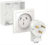 Комплект силовой ОП Blanca 32А 250В (подъемная коробка + розетка + вилка) бел. SE BLNSK003231 1248090