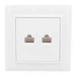 Розетка компьютерная 2-м СП Минск RJ45 бел. EKF ERK02-035-10 476923