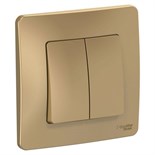 Выключатель 2-кл. СП Blanca 10А IP20 (сх. 5) 250В титан SE BLNVS010504 1210346