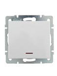 Выключатель 1-кл. СП Rain IP20 с подсветкой механизм бел. LEZARD 703-0288-111 450500