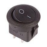 Выключатель клавишный 250В 6А (2с) ON-OFF круглый черн. (RWB-212; SC-214; MRS-102-8) Rexant 36-2550 340849