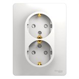 Розетка 2-м СП Glossa 16А IP20 с заземл. защ. шторки в сборе бел. SE GSL000126 275145