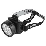 Фонарь аккумуляторный налобный TG9 9LED аккум. 4В 0.9А.ч ЗУ 220В (картон. упак.) Трофи C0045557 248138