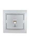 Розетка компьютерная 1-м СП Mira RJ45 сер. метал. LEZARD 701-1010-139 199995