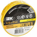 Изолента ПВХ 0.18х19мм желт. (рул.20м) IEK UIZ-20-10-K05 206214
