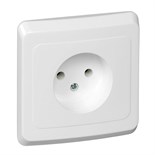 Розетка 1-м СП Этюд 16А IP20 250В без заземл. без защ. шторок бел. SE PC16-001B 87947