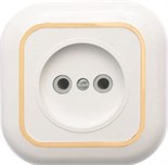 Розетка 1-м СП Валентина РС10-153 10А IP20 бел./зол. Кунцево 7652 84151