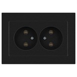 Розетка Accent 6-204-05 2х2P 16А-250В IP20 СУ AL/CU антрацит Intro Б0063465 1931484