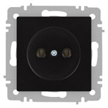 Розетка Accent 6-201-05 2P 16А-250В IP20 СУ антрацит Intro Б0063665 1931454
