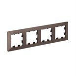 Рамка 4-м AtlasDesign Air мокко/дым. черн. SE ATN220604 1932493
