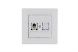 Розетка компьютерная CAT 5+гнездо Karea RIZZ бел. Makel 88001035 1889490