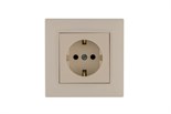 Розетка 1-м Karea RIZZ с заземл. крем Makel 88010028 1889507