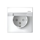 Розетка ArtGallery 16А IP44 с заземл. защ. шторки с крышкой механизм бел. SE GAL440146 1823412