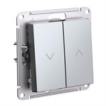 Выключатель для жалюзи 2-кл. AtlasDesign 10А механизм алюм. SE ATN000319 1742085
