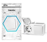 Блок ОП Dita (розетка 16А 250В с заземл. + 1-кл. выкл. 10А) IP54 бел. TOKOV ELECTRIC TKL-DT-V1RZ-C01-IP54 1710652