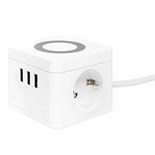 Удлинитель "Куб" 2х1.3м 3USB 2.4А+зарядное устройство 1кв.мм EKF UBA-CUB-3-WC 1714858