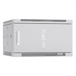 Шкаф телекоммуникационный настенный SH-05F-6U60/60m 19дюйм 6U 600х600х368мм дверь метал. RAL 7035 сер. Cabeus 7104c 1672298