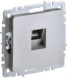Розетка компьютерная СП RJ45 кат.5E BRITE РК10-БрА механизм алюм. IEK BR-K10-1-K47 1617406