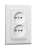 Розетка 2-я б/з СП Karea 16А IP20 бел. Makel 56001017 1600116