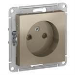 Розетка 1-м СП AtlasDesign 16А IP20 без заземл. защ. шторки механизм шампань SE ATN000549 1240331